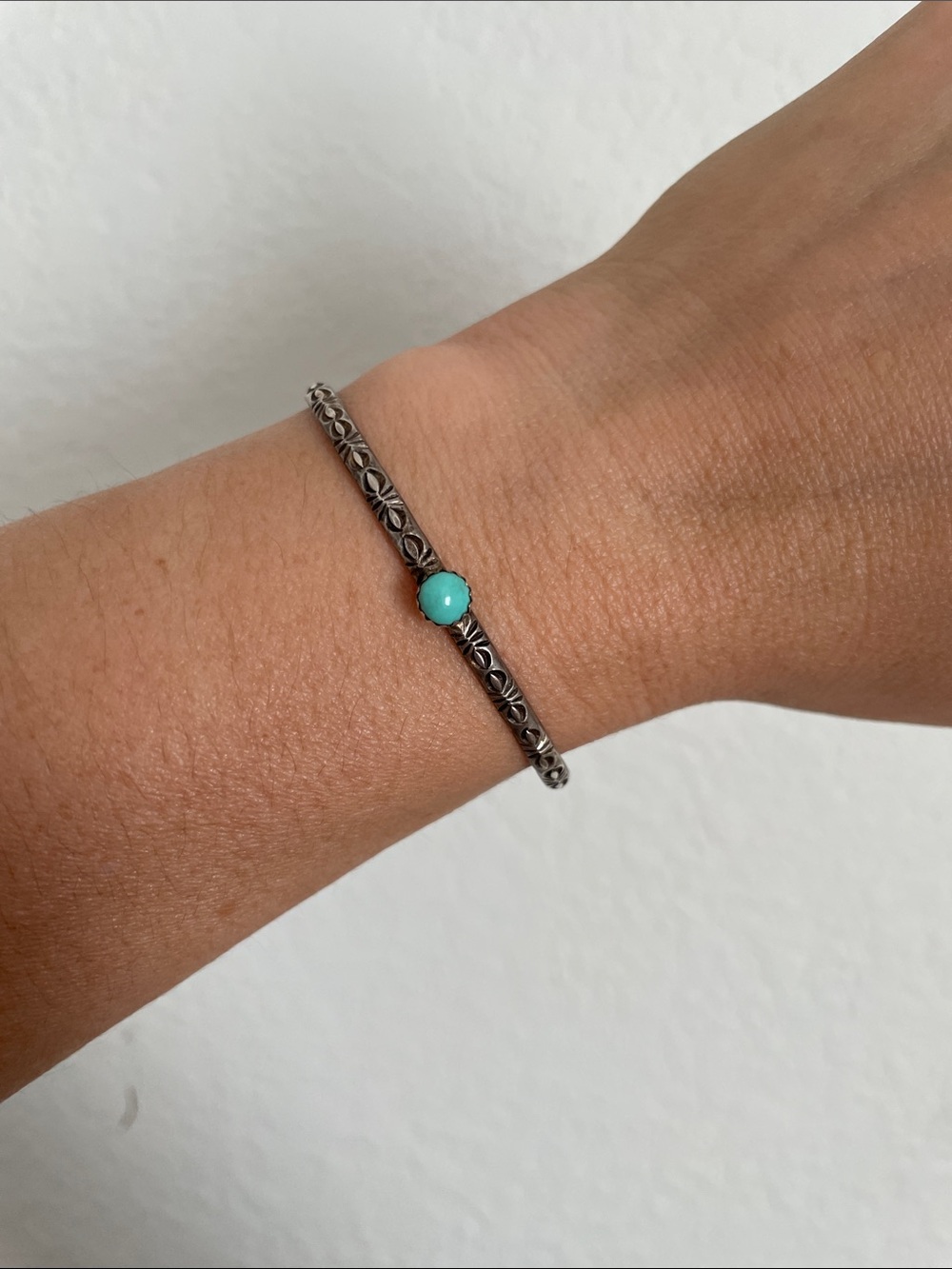 SMALL Turquoise and Sterling Cuff